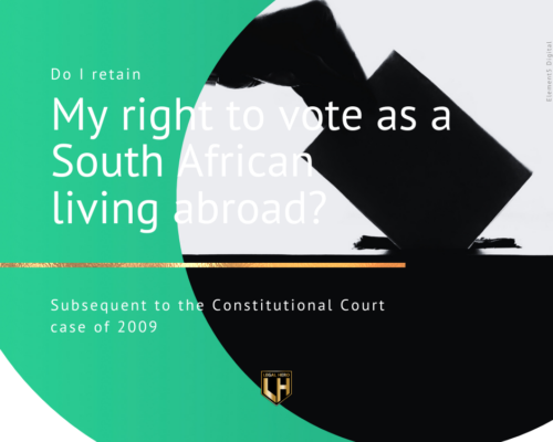 My right to vote as a South African living abroad